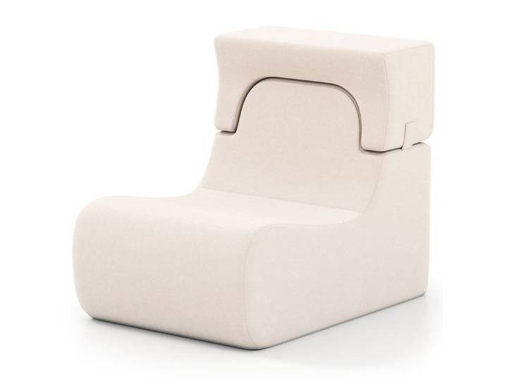 Canapé Compressé Adulte - RELAX4LIFE - Tête de Lit Amovible - Housse en Velours Lavable - Design Ergonomique - Charge 160KG - Beige