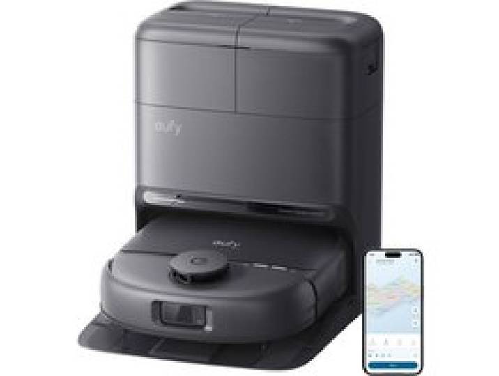 EUFY Omni C28 - Robot Aspirateur Laveur - Rouleau-Serpillère HydroJet autonettoyant - 15000 Pa - Conception Anti-nœud