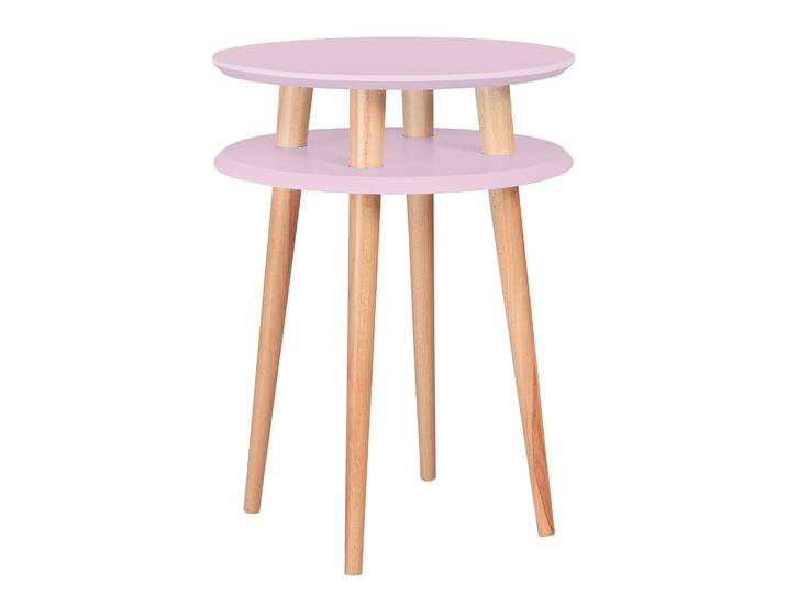 Bout de canapé Ø 45cm Rose foncé/Rose clair