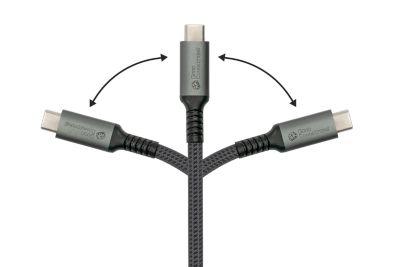 USB 2.0 Lade/-Datenkabel Good Connections, USB-C an USB-C, Leistung 240 W, bis 480 Mbit/s, Länge 1 m, schwarz