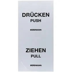 Hörmann Aufkleber Paket Drücken und Ziehen