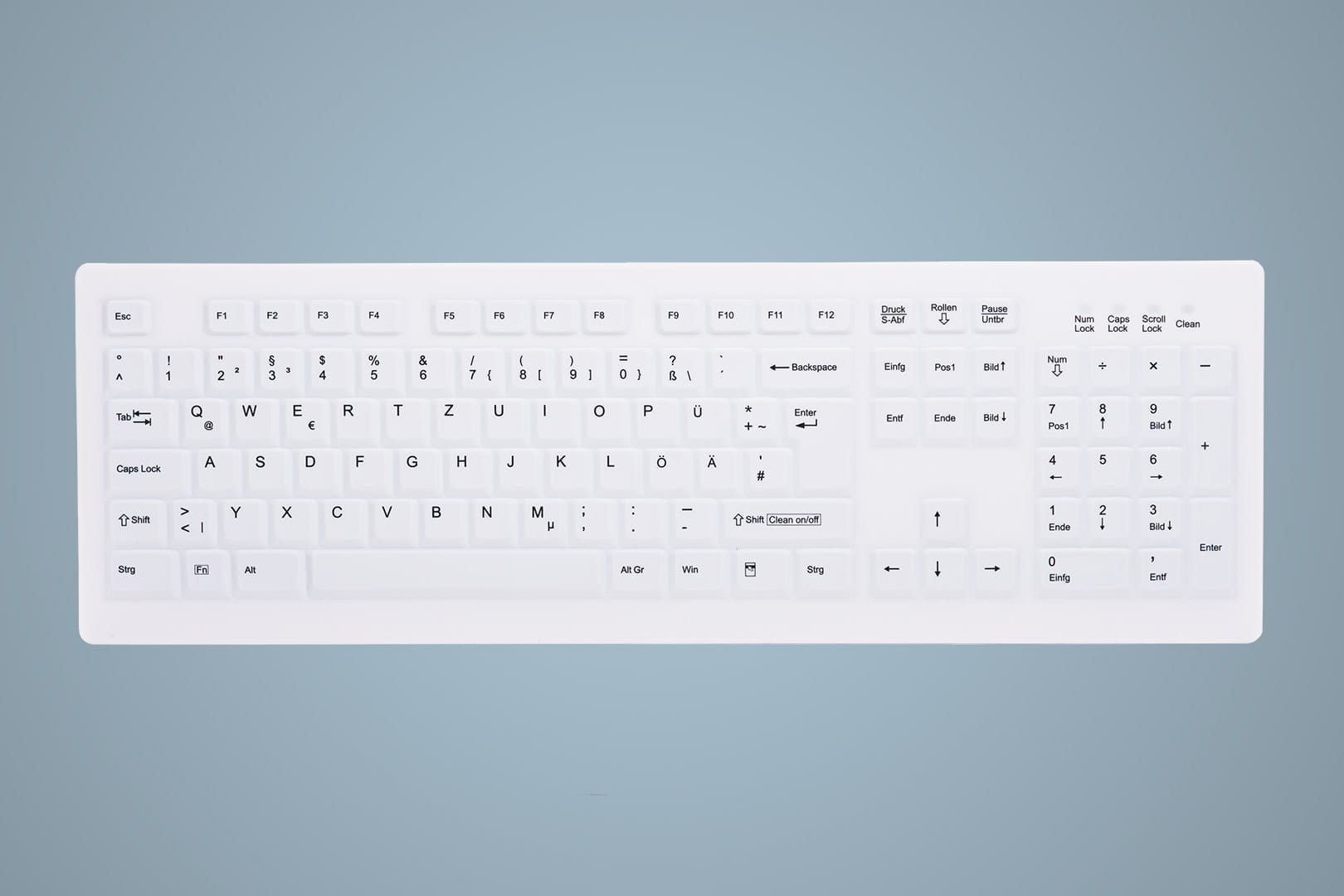 Cherry AK-C8100F-UVS-W/GE Tastatur kabelgebunden (Layout: )