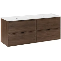 DOPPELWASCHTISCH 121cm Elias Dunkles Holz