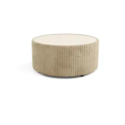 COUCHTISCH LINEO 89 cm Wohnzimmertisch gepolstert Beige