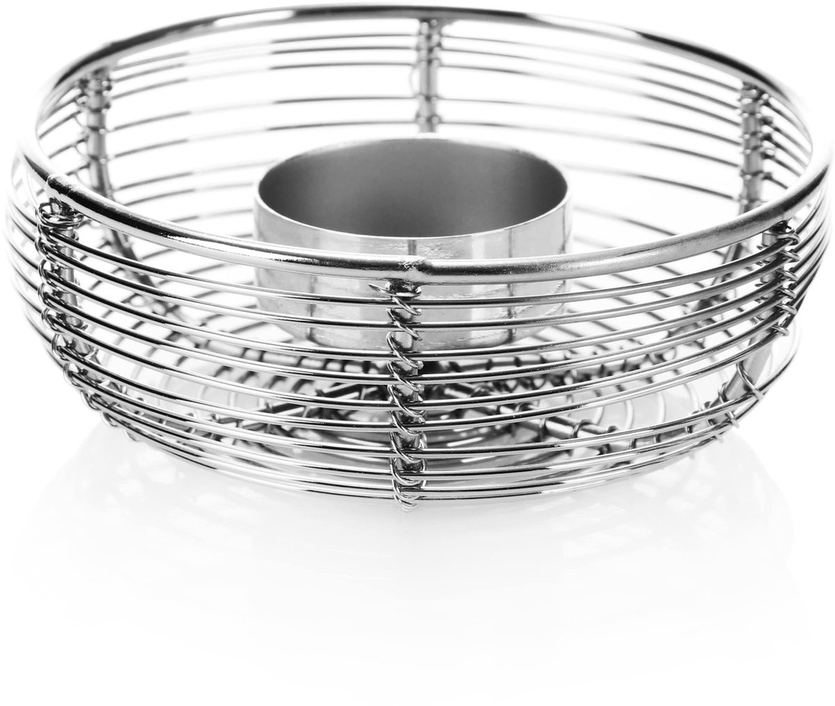 Allecto metalen theelichthouder zilverkleurig