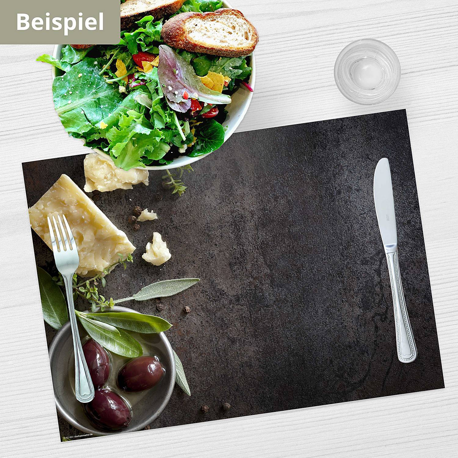home24 Placemats Parmesan & Olives set van 12, multicolor, 44 x 32 cm