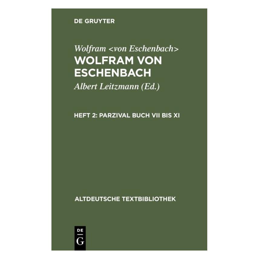 De Gruyter Parzival Buch VII bis XI (Deutsch, Wolfram von Eschenbach) (67766668)