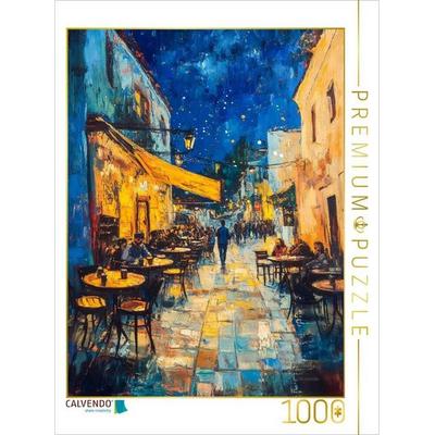 CALVENDO Puzzle Caféterrasse am Abend KI | 1000 Teile Lege-Größe 64x48cm Foto-Puzzle für glückliche Stunden, Sonstige von , Calvendo Puzzle