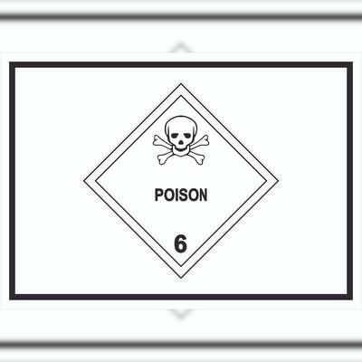 HB-Druck Schild Giftige Stoffe Symbol Poison Totenkopf A6 (105x148mm)