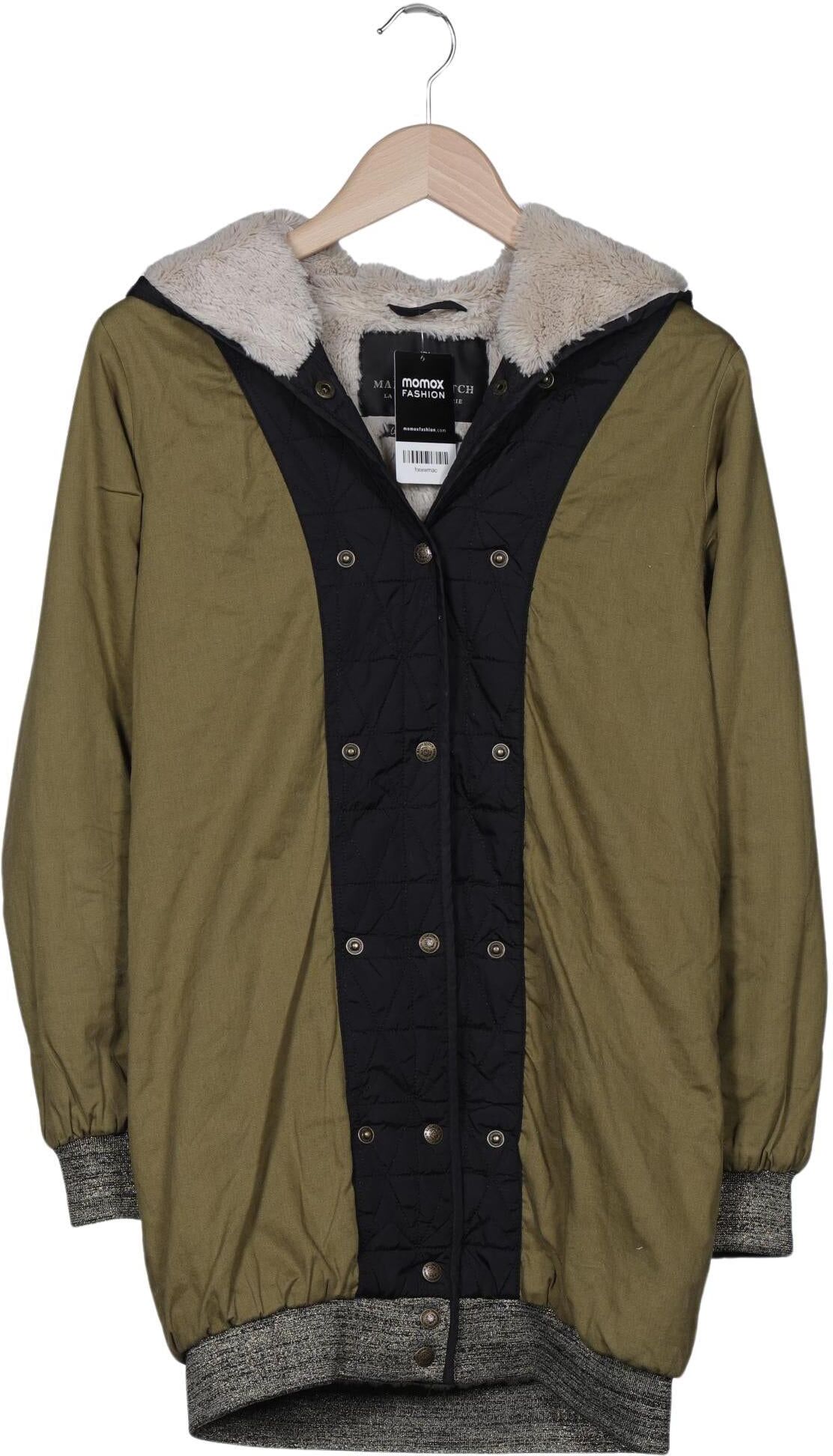 Maison Scotch Damen Mantel, Grün, Gr. EU 34 (Maison Scotch P), Synthetik / Baumwolle - Second Hand
