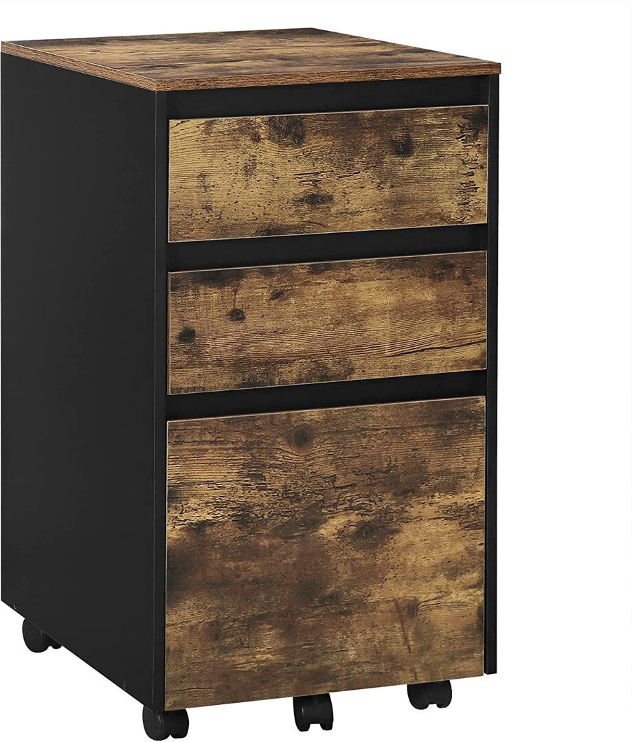 Alpen Home Orrin 40 cm W 3 -Drawer Filing Cabinet Black/Brown