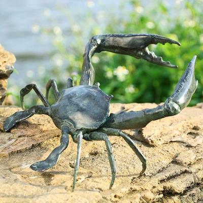 San Pacific - Ds Crab Garden Sculpture Dark Green , Dark Green
