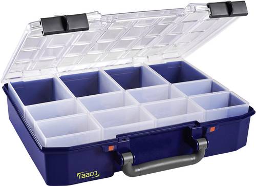 Sortimentskasten CarryLite 80 4x8-12 B337xT278xH80mm 12 Fächer blau RAACO
