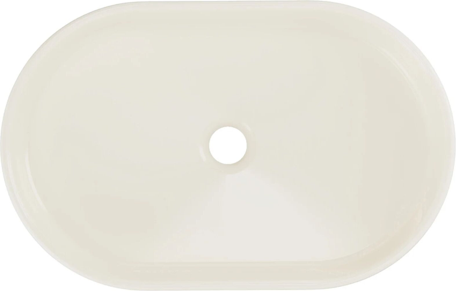 garneroarredamenti Lavabo bagno da appoggio 55x35cm ceramica avorio Longy