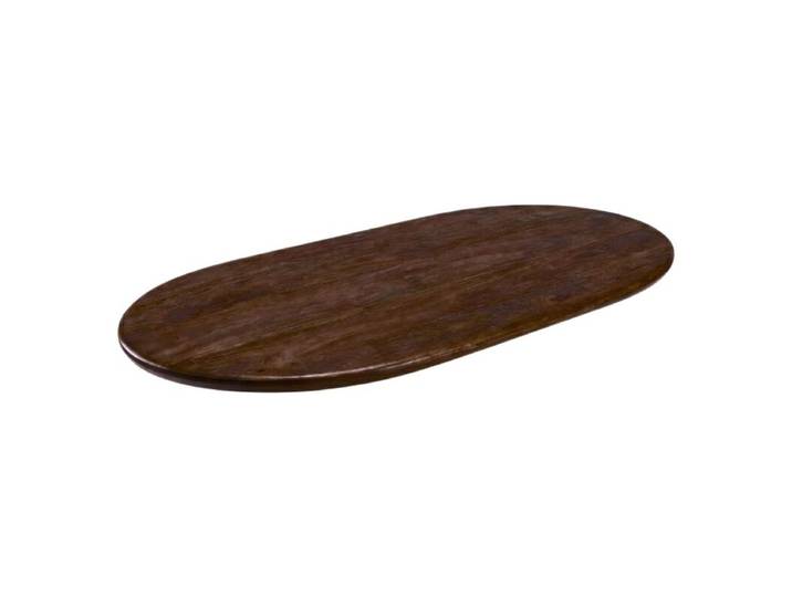 LABEL51 Eetkamertafel Tafelblad Halve Cirkel - Espresso - Mangohout - 240 cm - Halve Cirkel
