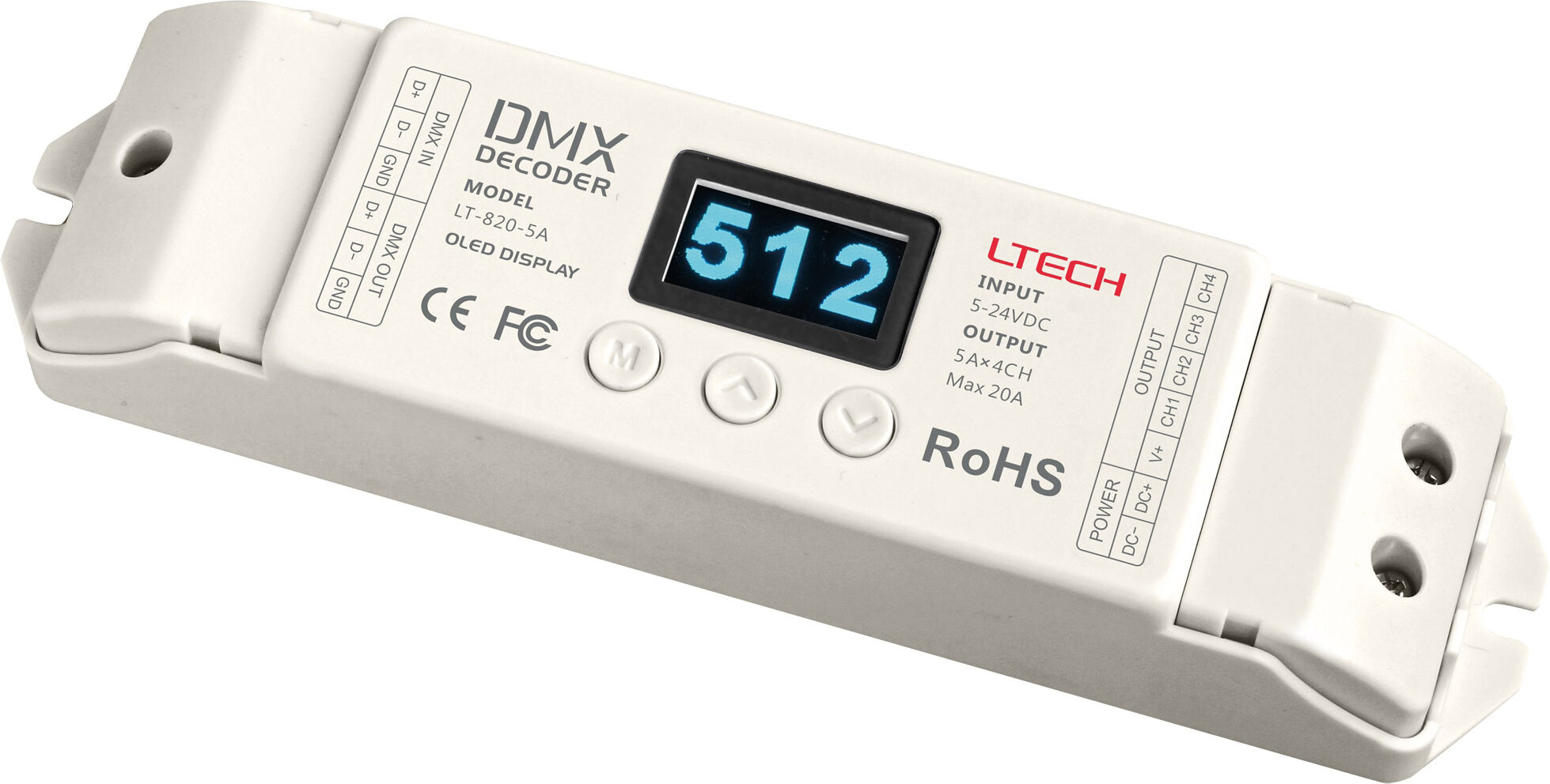 Ltech Dmx Led-Treiber 4x 5a