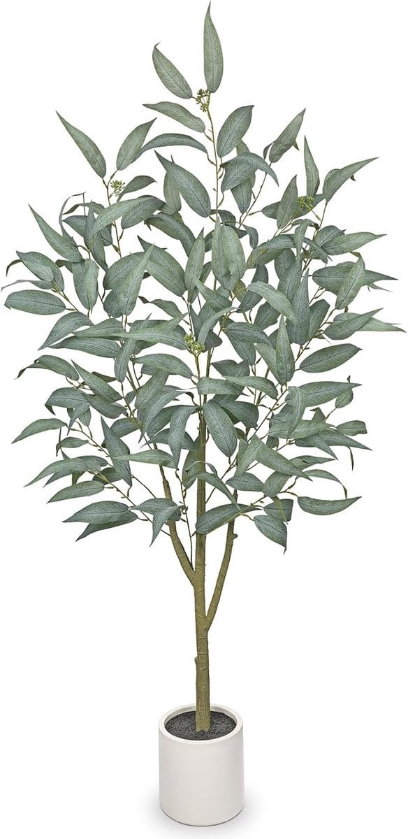 Eucalyptus Kunstboom voor Woonkamer, Slaapkamer of Kantoor - 120 cm