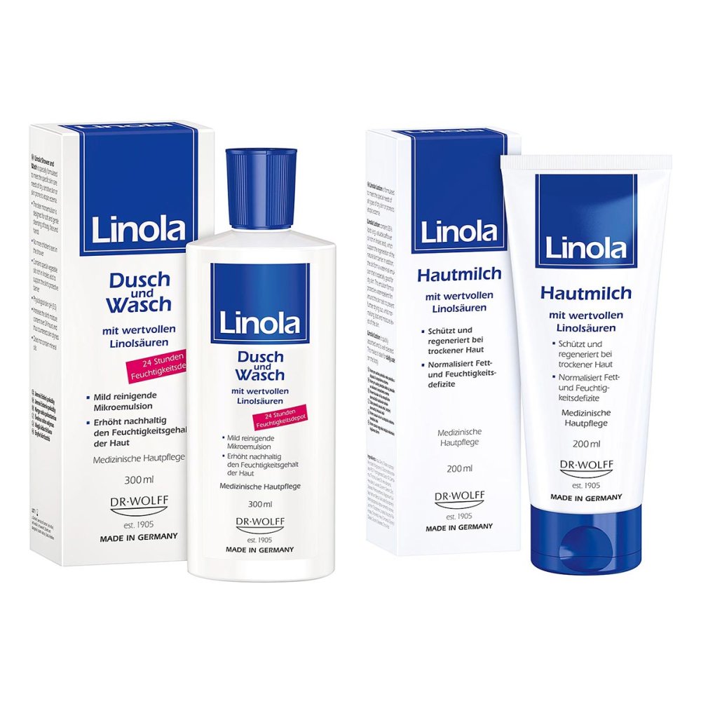 Dr. August Wolff GmbH & Co. KG Arzneimittel Linola Dusch und Wasch und Linola Hautmilch 08106483