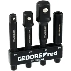 Gedore Adapter Satz - 4 teilig inkl. kompakten Halter