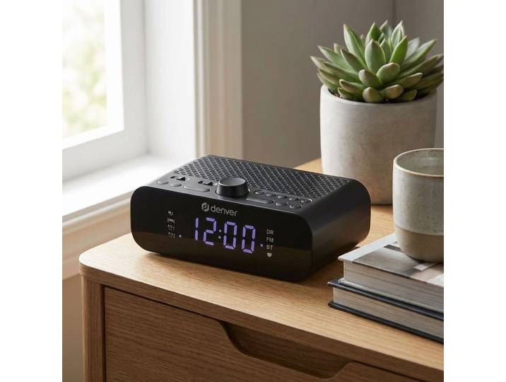 DAB+ Radiowecker mit Bluetooth, schwarz