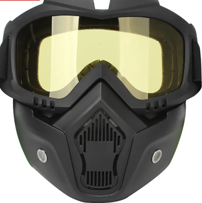 Modern Mode Marketplace Dustproof Motorcycle Goggles Off Road Helmet Face Mask For Motocross & Motorbike Riders yellow