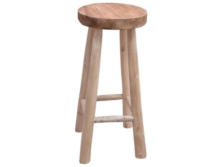 VIHHQGC Barhocker aus Teak Massivholz für Bar, Restaurant, Wohnzimmer Teak Massivholz, geschwungene Beine, montiert geliefert, rustikales Design, natürliche Maserung