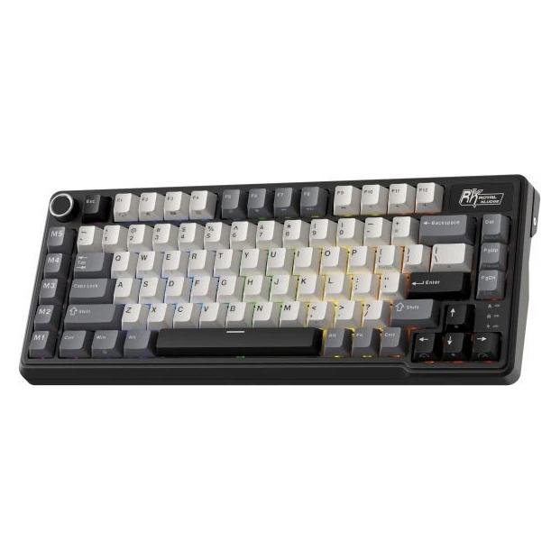 Konjac Sponge Royal Kludge L75 RGB Knight Black kabellose Tastatur | 75 %, Hot-Swap, Cream-Schalter, US-Layout (US, Kabelgebunden, Kabellos) (RK-L75-KNGHTBLK-CRMSW-US)