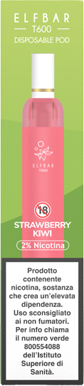 Elfbar Strawberry Kiwi Elf Bar T600 Pod Mod Usa E Getta - 600 Puffs