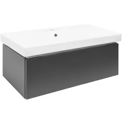 SAT Feel Waschtisch mit Unterschrank 100x30x46 cm Anthrazit matt SATFEEL100ANTU1