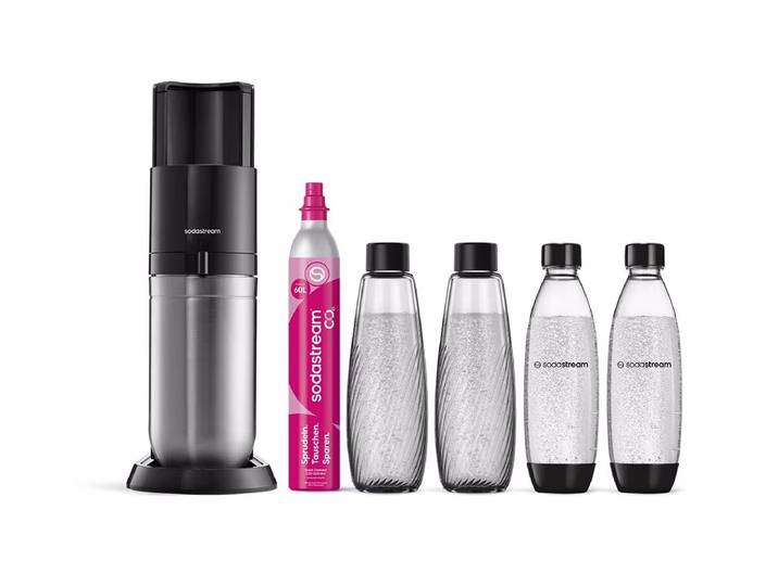 Sodastream DUO schwarz Mega Pack (4x1L Flaschen) Wassersprudler