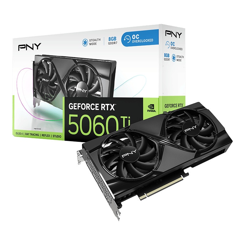 PNY GeForce RTX 5060 TI Dual OC Grafikkarte 8 GB