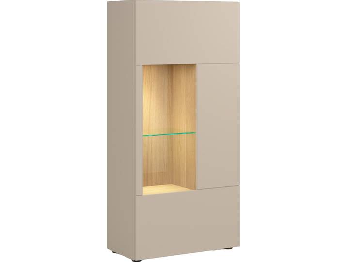 WK-Wohnen Vitrine VIVA, beige, Holzfurnier