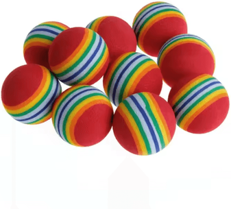 Inspire Curations PlayPop Colorful Foam Rattle Balls For Cats 10PCS Interactive Toy Set red 10pcs