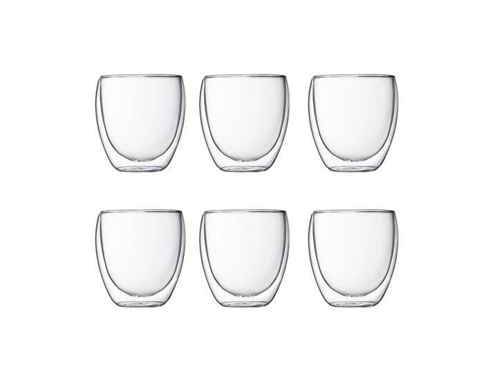 Bodum Lot 6 verres Pavina double paroi 0,25 L