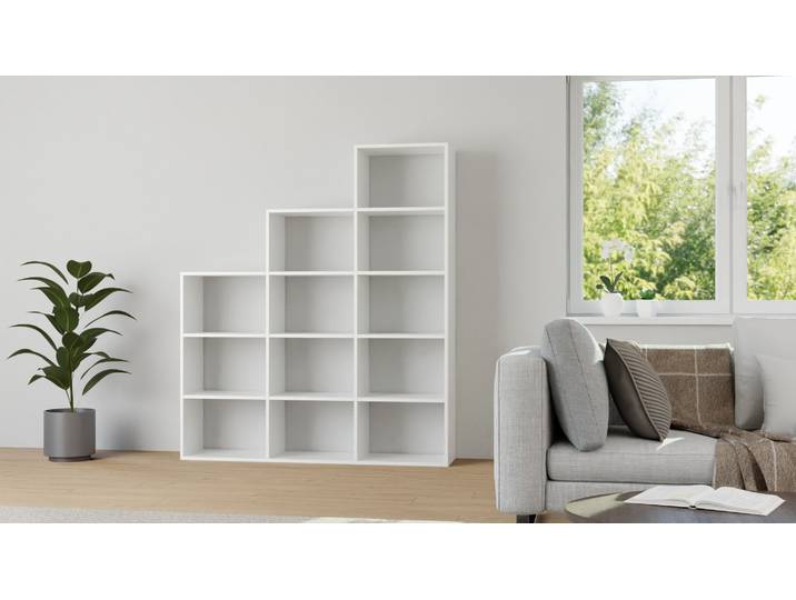 Raumtrenner Regal MDF Beschichtet MDF Weiß matt