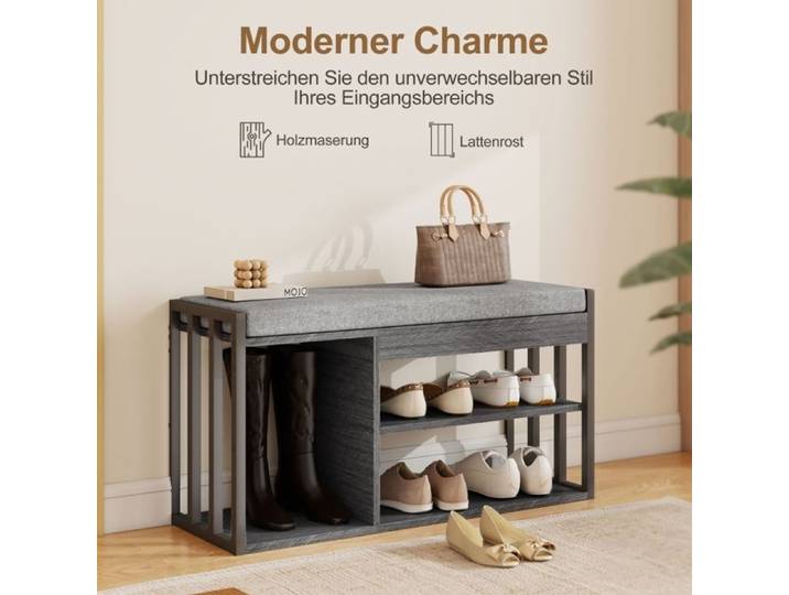 Chaussure étagère avec banquette Couloir étagère pour chaussures Armoire à chaussures avec design à 3 niveaux pour couloir Entré