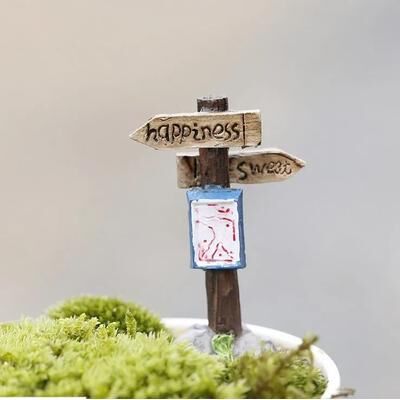 Inspire Select Enchanted Mini Fairy Garden Figurines Set Whimsical DIY Fairy Garden Accessories For Miniature Landscaping & Dollhouse happiness 1 Pc