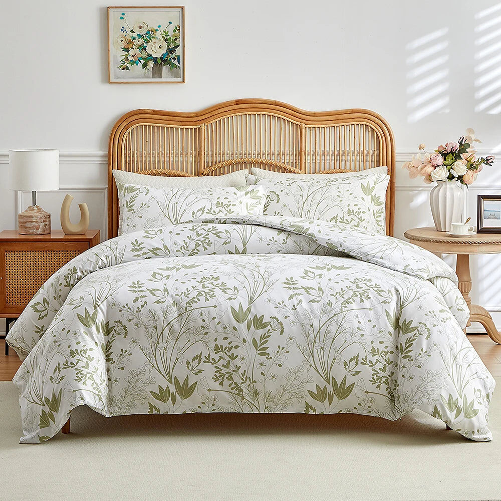 La parure de lit Parure de Lit Fleurie 200x200 - 50x75 cm 200x200 cm