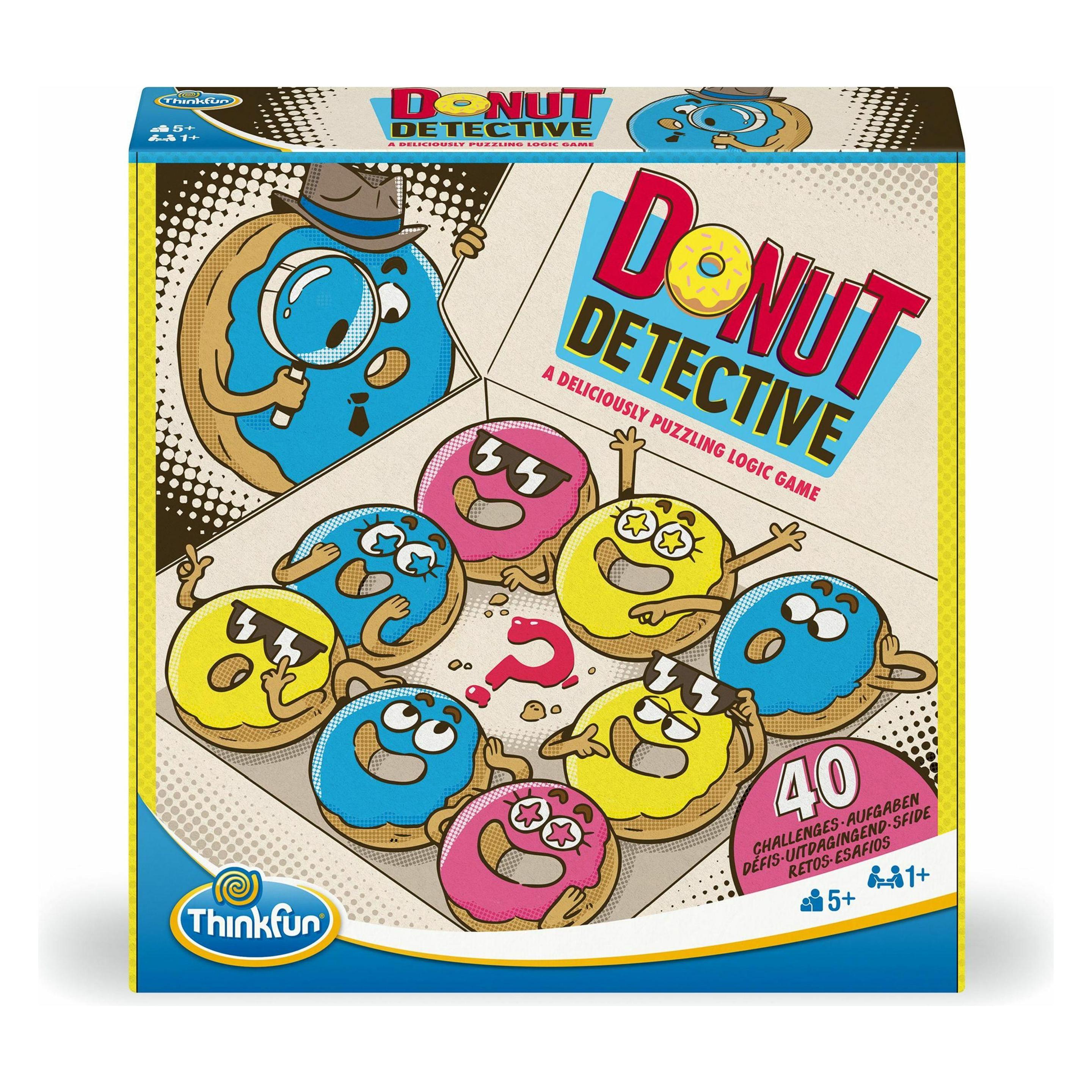 Ravensburger ThinkFun Donut Detective - Denkspiel ab 5 Jahre (Deutsch, Englisch, Französisch, Italienisch, Niederländisch, Portugiesisch, Spanisch, 1 Spieler) (76652)