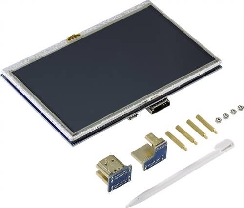 TRU COMPONENTS Touchscreen-Monitor 12.7cm (5 Zoll) 800 x 480 Pixel Passend für (Entwicklungskits): Raspberry Pi