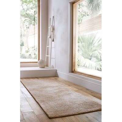 Wollteppich FLAIR RUGS "Harris Boucle", beige (natur), B:80cm H:12mm L:230cm, Wolle, Teppiche, handgefertigt