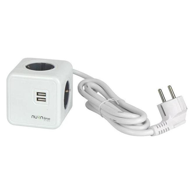 KEL VERLÄNGERUNG 4XSOC+2XUSB 1,5M AURA LINE (56495432)