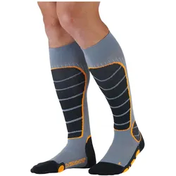 Monnet, Herren, Sportsocken, Ski Free - Skisocken (45 - 46), Orange, Grau