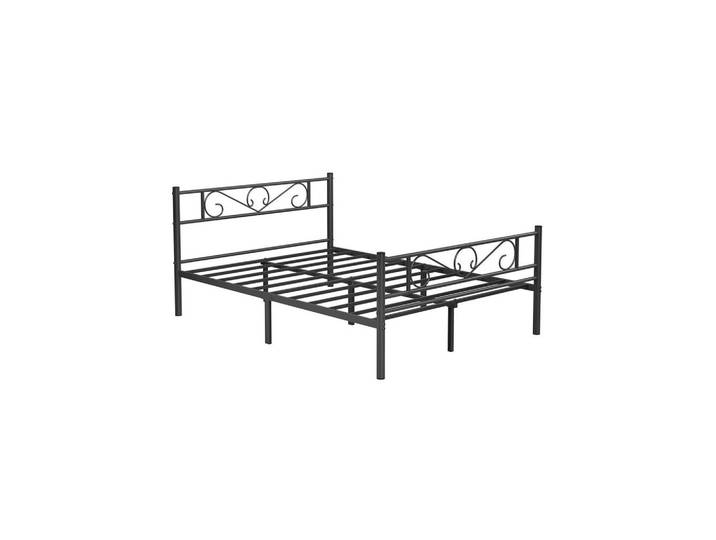 Hansiro Doppelbettgestell Algiers, Schwarz, Metall, Schlafzimmer, Bett