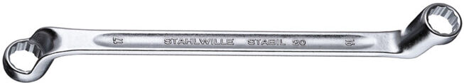 STAHLWILLE Clé polygonale double, fortement contre-coudée 19X22 mm (41041922)