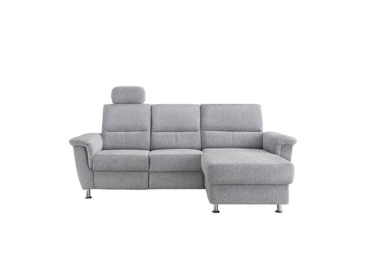 Livetastic Ecksofa, Silber, Metall, Uni, 4-Sitzer, L-Form, 231x165 cm, Rücken echt, USB-Anschluss, Herz-Waage-Funktion, USB-C-Anschluss, Wohnzimmer, Sofas & Couches, Wohnlandschaften, Ecksofas