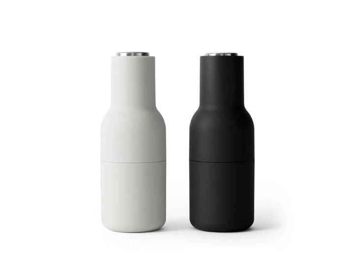 Audo - Bottle Grinder Salz- und Pfeffermühlen Set, ash / carbon (Edelstahldeckel)