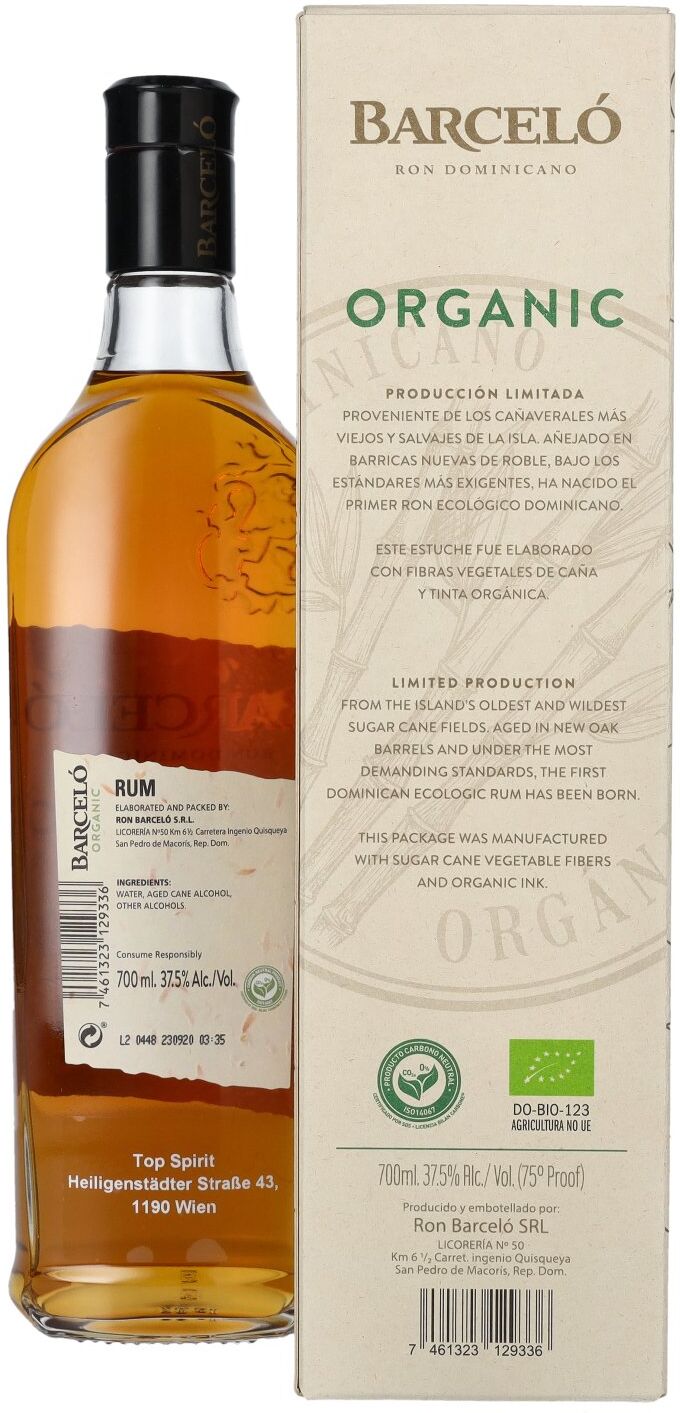 Barceló Rum Barceló Organic Ron Dominicano Limited Production 37,5% Vol. 0,7l in Geschenkbox