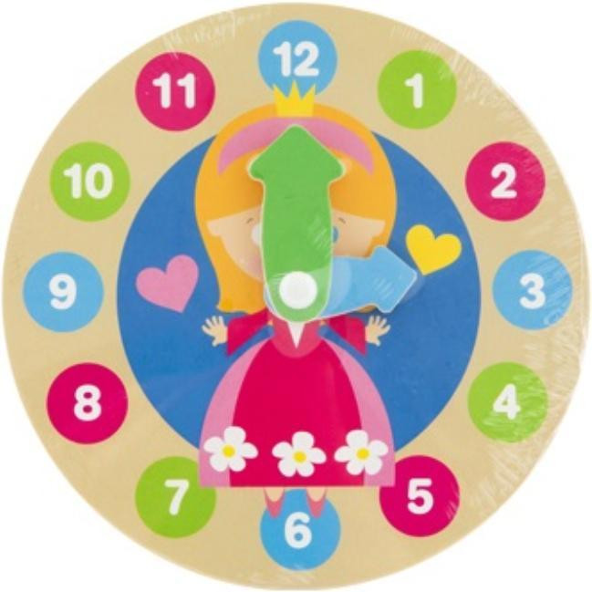 GRAFIX Mijn eerste houten klok Prinses