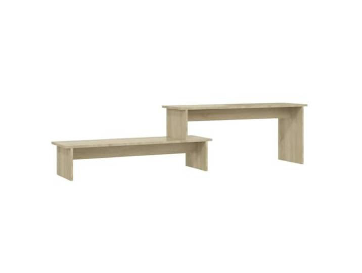 KUPTYERFG TV-Schrank Sonoma-Eiche 180x30x43 cm Flexibles Lowboard Variables Design mit zwei Ablagen fuer flexible Raumgestaltung im Wohnzimmer oder Schlafzimmer, einfache Reinigung.